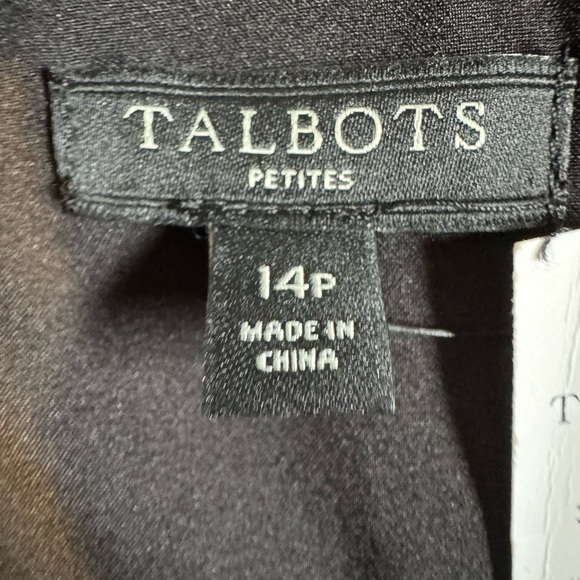 New with tags! Talbots Petite black lined sheath dress size 14P - Picture 5 of 5